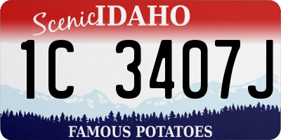 ID license plate 1C3407J