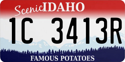 ID license plate 1C3413R