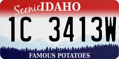 ID license plate 1C3413W