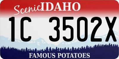 ID license plate 1C3502X