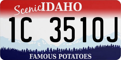 ID license plate 1C3510J
