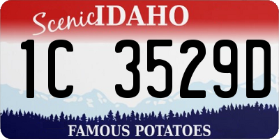 ID license plate 1C3529D