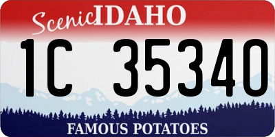 ID license plate 1C3534O