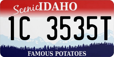 ID license plate 1C3535T