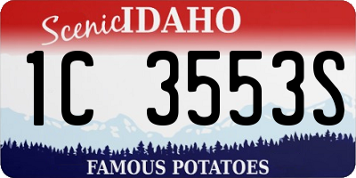 ID license plate 1C3553S