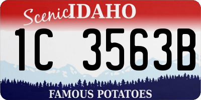 ID license plate 1C3563B