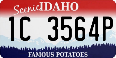 ID license plate 1C3564P