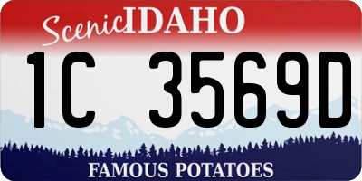 ID license plate 1C3569D