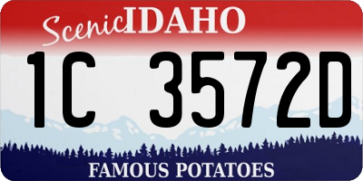 ID license plate 1C3572D