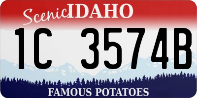ID license plate 1C3574B
