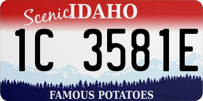 ID license plate 1C3581E
