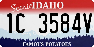 ID license plate 1C3584V