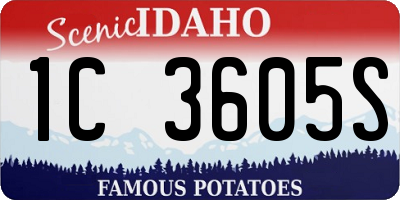 ID license plate 1C3605S