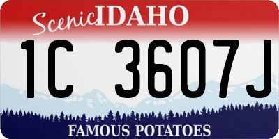 ID license plate 1C3607J
