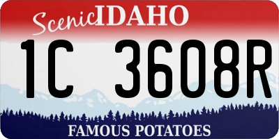 ID license plate 1C3608R