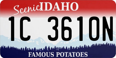 ID license plate 1C3610N
