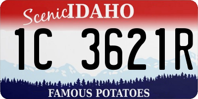 ID license plate 1C3621R