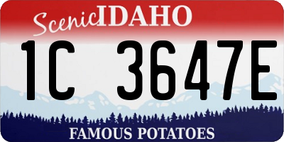 ID license plate 1C3647E