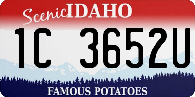 ID license plate 1C3652U