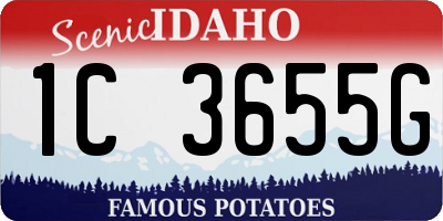 ID license plate 1C3655G