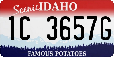 ID license plate 1C3657G