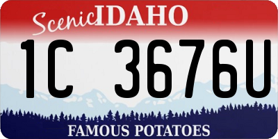 ID license plate 1C3676U