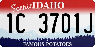ID license plate 1C3701J
