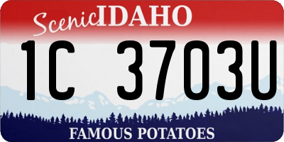 ID license plate 1C3703U