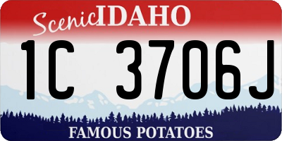 ID license plate 1C3706J