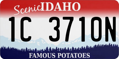 ID license plate 1C3710N