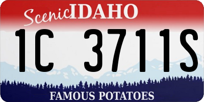 ID license plate 1C3711S