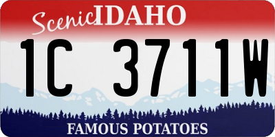 ID license plate 1C3711W
