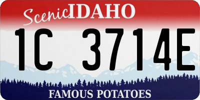ID license plate 1C3714E