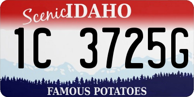 ID license plate 1C3725G