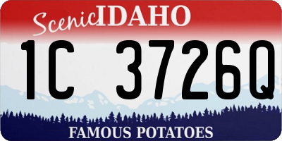 ID license plate 1C3726Q