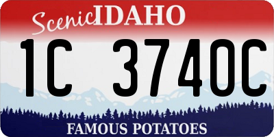 ID license plate 1C3740C