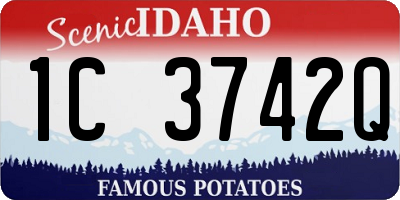 ID license plate 1C3742Q