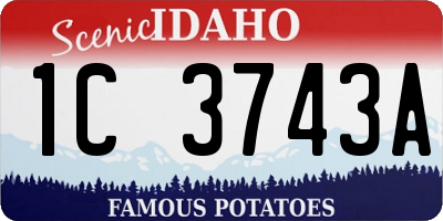 ID license plate 1C3743A