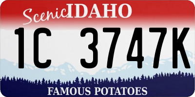 ID license plate 1C3747K