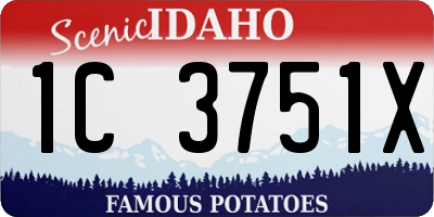 ID license plate 1C3751X