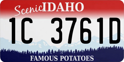 ID license plate 1C3761D