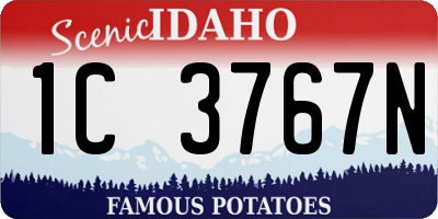 ID license plate 1C3767N
