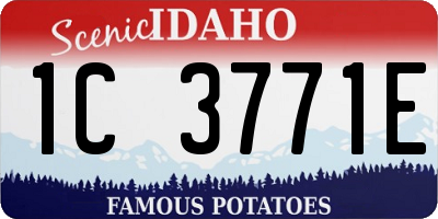 ID license plate 1C3771E