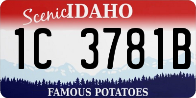 ID license plate 1C3781B