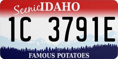ID license plate 1C3791E