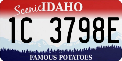 ID license plate 1C3798E