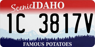ID license plate 1C3817V