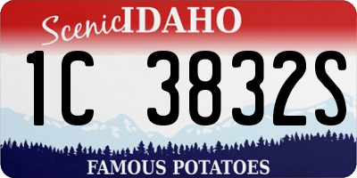 ID license plate 1C3832S