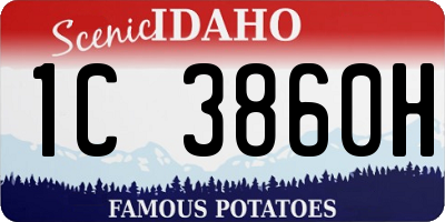 ID license plate 1C3860H