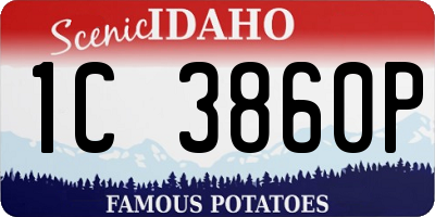 ID license plate 1C3860P
